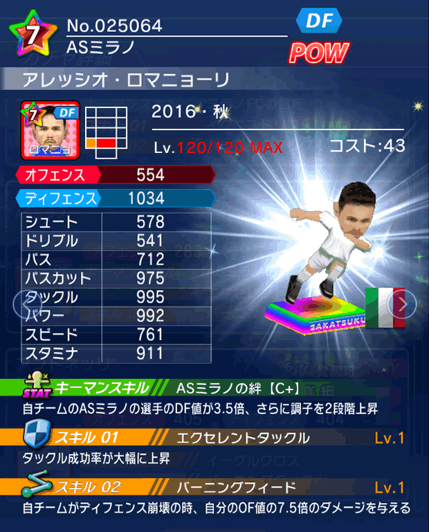 No.25064 アレッシオ・ロマニョーリ【16・秋】