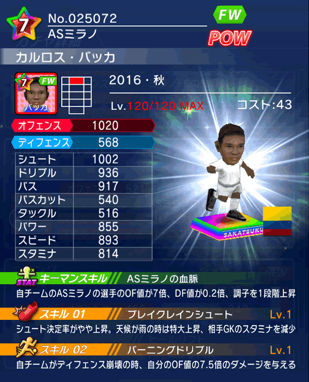 No.25072　カルロス・バッカ【16・秋】