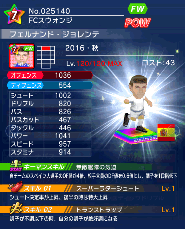 No.25140 フェルナンド・ジョレンテ【16・秋】