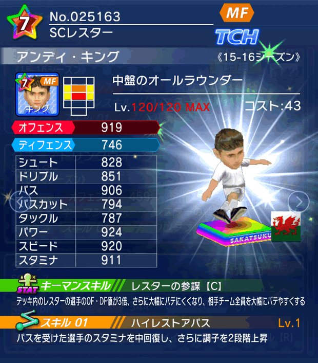 No.25163 アンディ・キング【15-16】