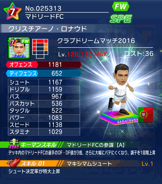 No.25313 クリスチアーノ・ロナウド【CDM・16】