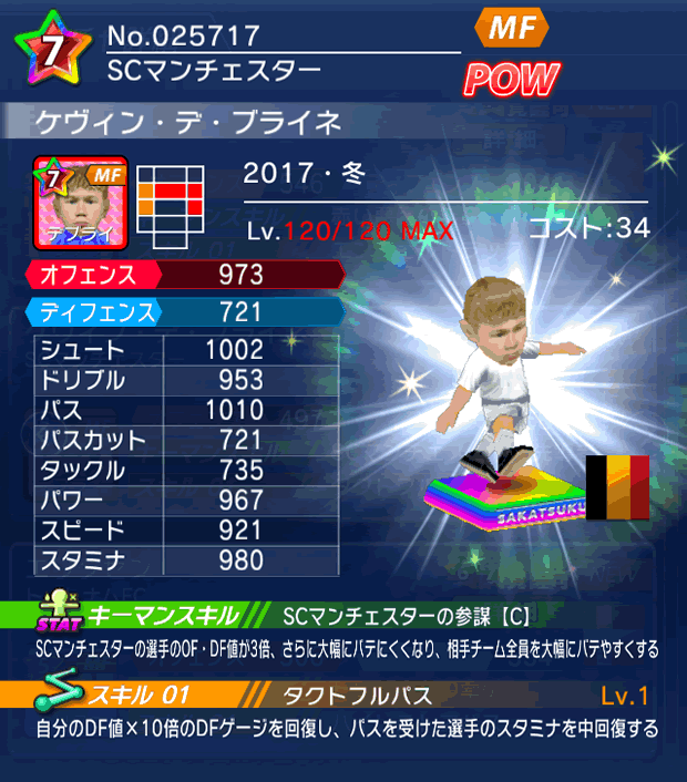 No.25717　ケヴィン・デ・ブライネ【17・冬】