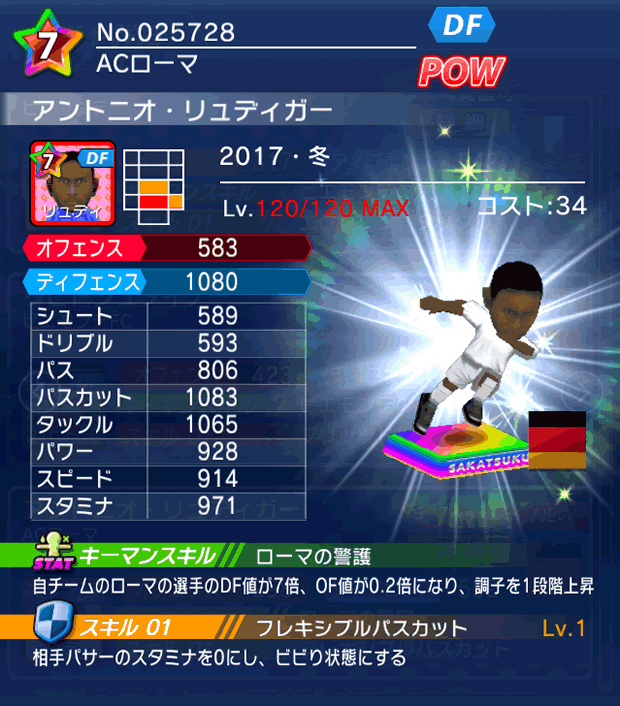 No.25728 アントニオ・リュディガー【17・冬】