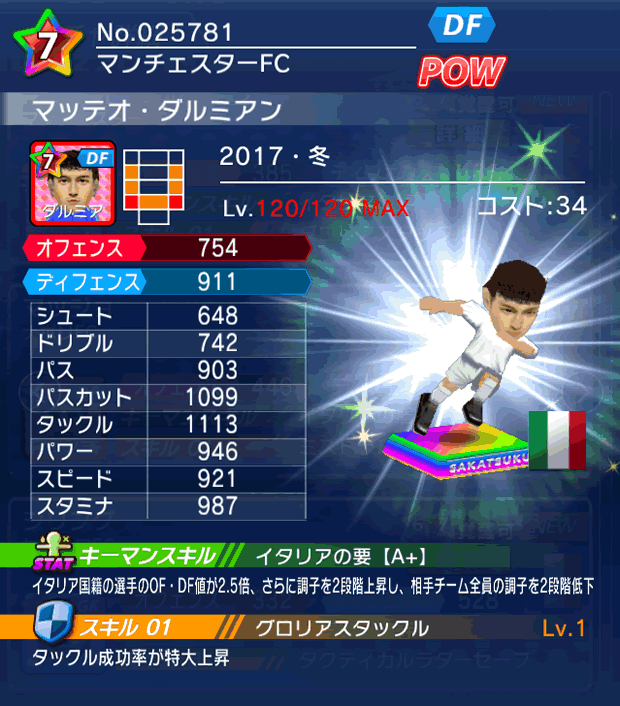 No.25781 マッテオ・ダルミアン【17・冬】