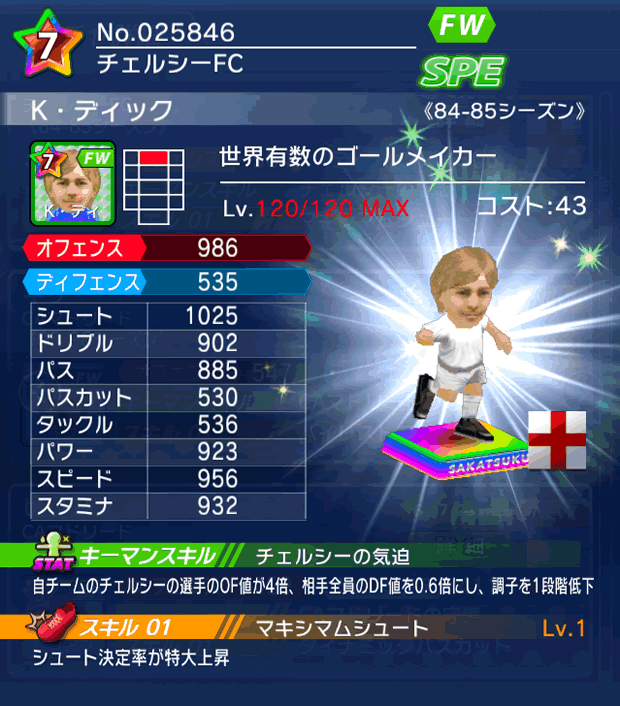 No.25846　K・ディック【84-85LL】