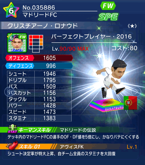 No.25886　クリスチアーノ・ロナウド【PP16★】