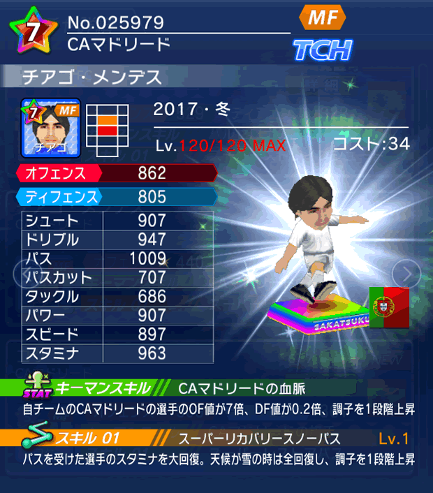 No.25979　チアゴ・メンデス【17・冬】