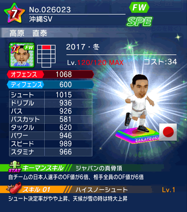 No.26023 高原直泰【17・冬】