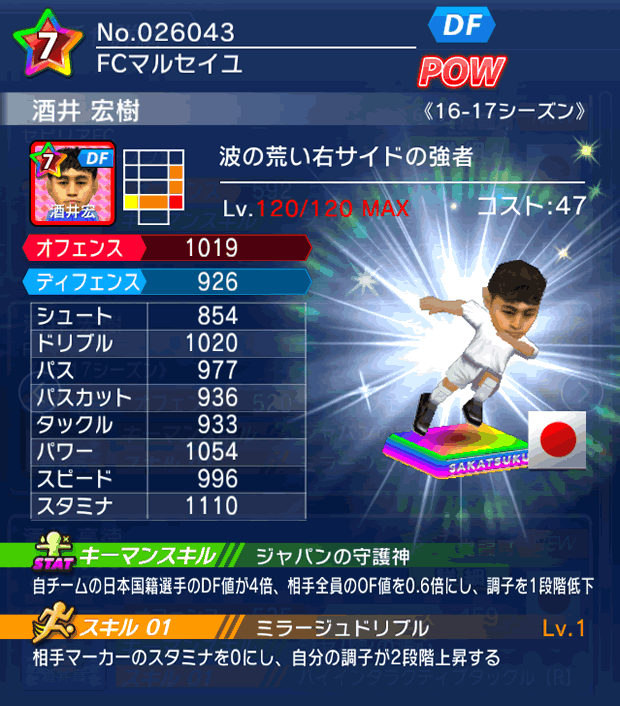 No.26043　酒井宏樹【16-17】