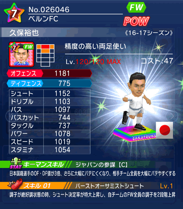 No.26046　久保裕也【16-17】