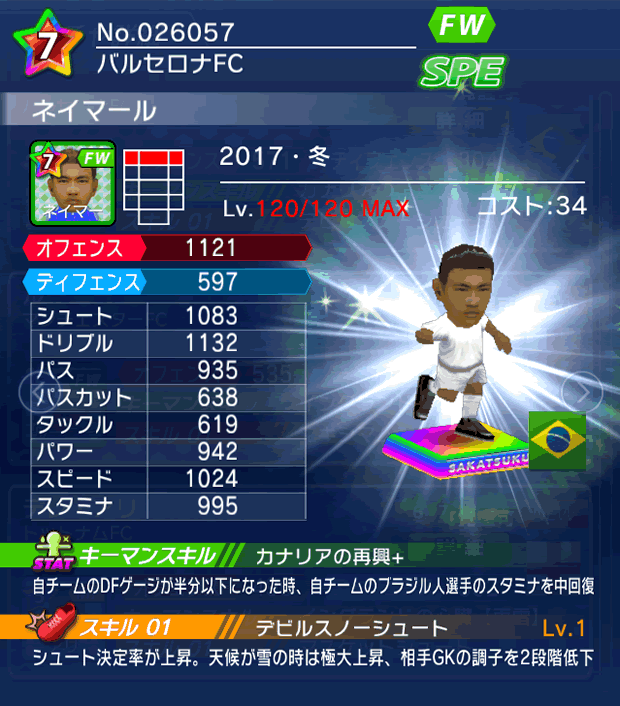 No.26057 ネイマール【17・冬】