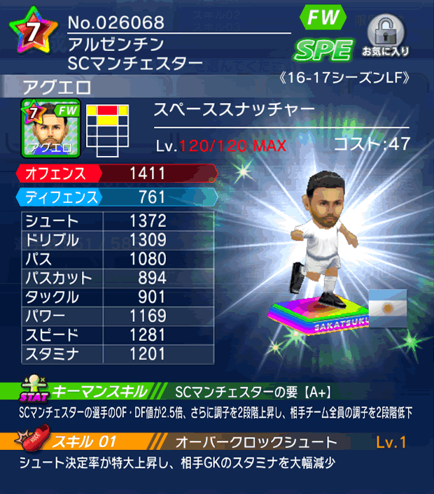 No.26068　アグエロ【16-17LF】