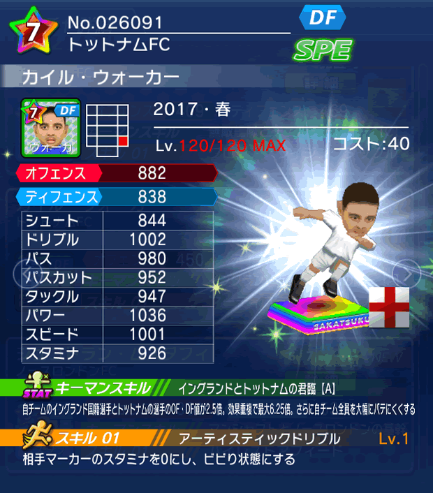 No.26091　カイル・ウォーカー【17・春】