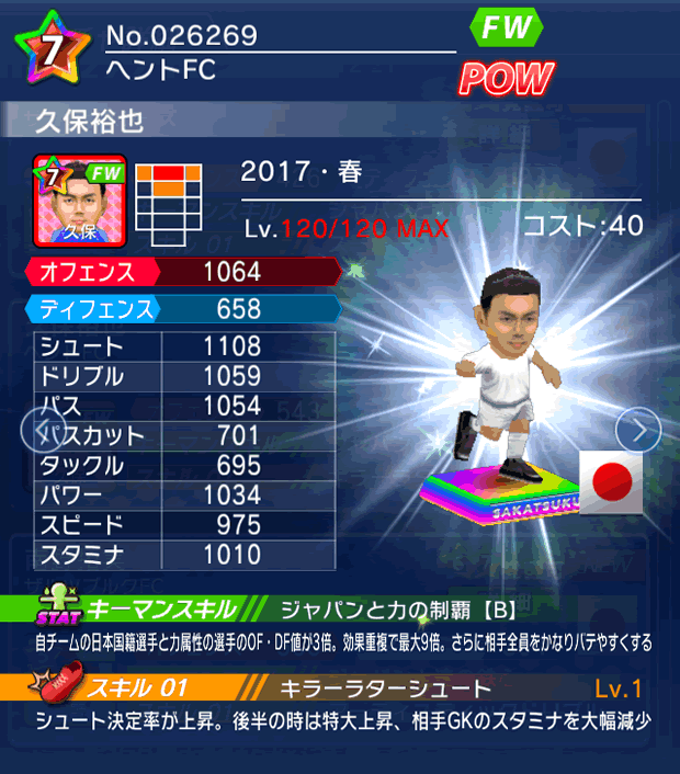 No.26269　久保裕也【17・春】