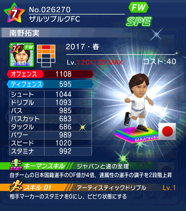 No.26270　南野拓実【17・春】