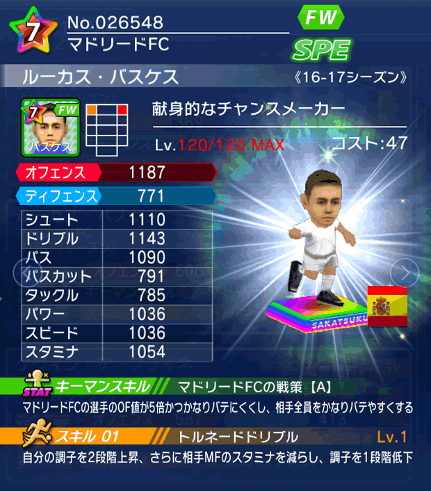 No.26548　ルーカス・バスケス【16-17】
