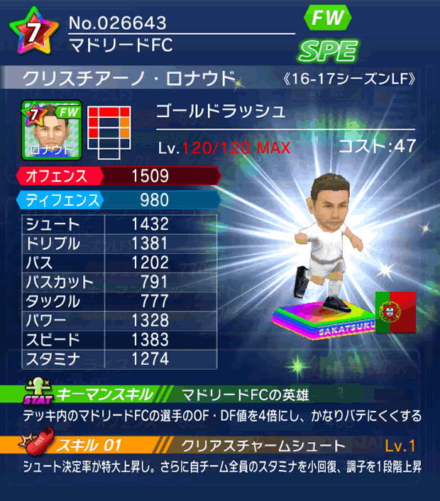 No.26643　クリスチアーノ・ロナウド【16-17LF】