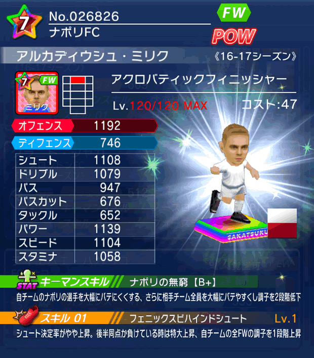 No.26826　アルカディウシュ・ミリク【16-17】