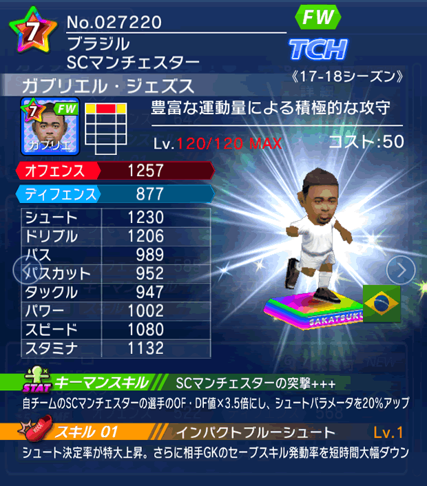 No.27220 ガブリエル・ジェズス【17-18】