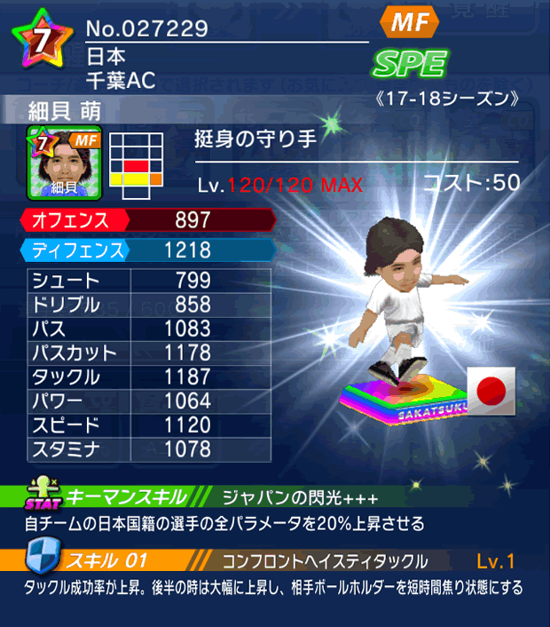 No.27229　細貝萌【17-18】