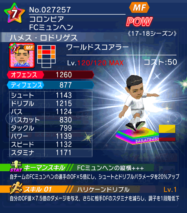 No.27257　ハメス・ロドリゲス【17-18】