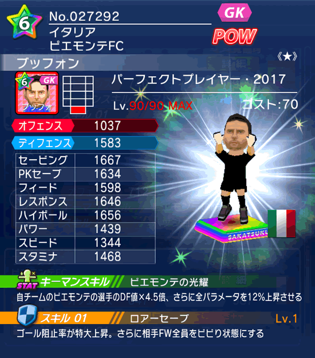 No.27292 ブッフォン【PP17★】