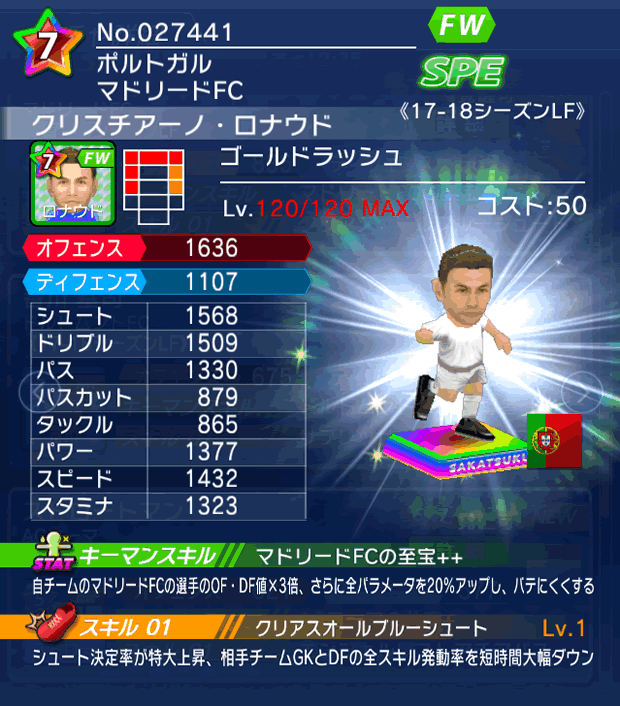 No.27441　クリスチアーノ・ロナウド【17-18LF】