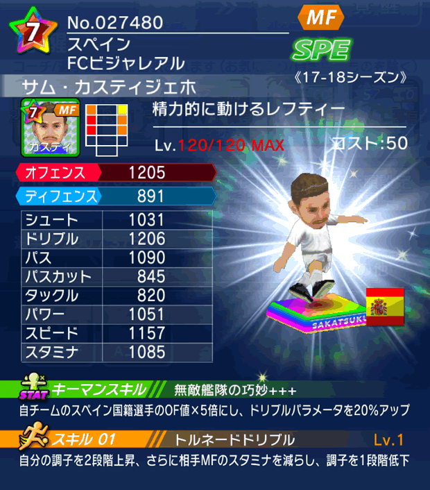 No.27480　サム・カスティジェホ【17-18】