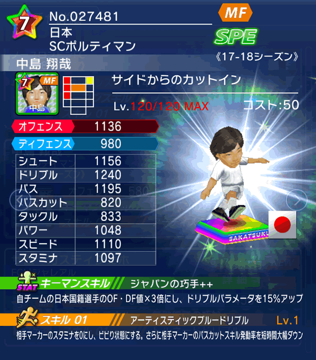 No.27481 中島翔哉【17-18】