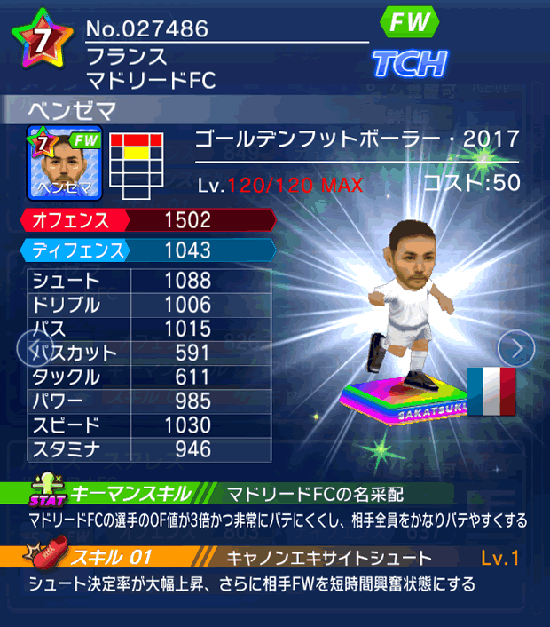 No.27486　ベンゼマ【GFB17】