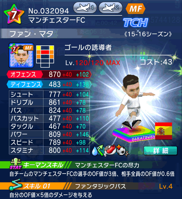 No.32094　ファン・マタ【15-16Mx】