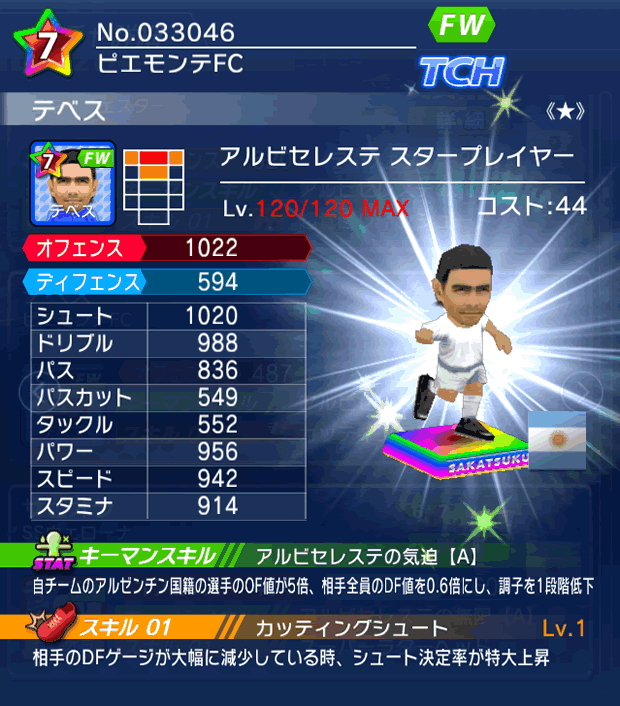 No.33046　テベス【AR・ST★】