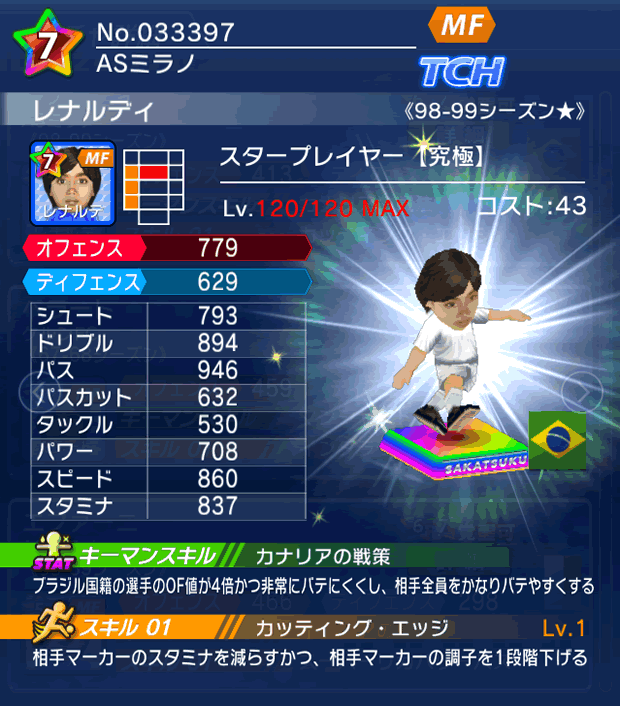 No.33397 レナルディ【究極・ST★】