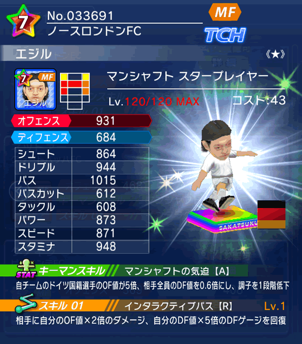 No.33691 エジル【DE・ST★】