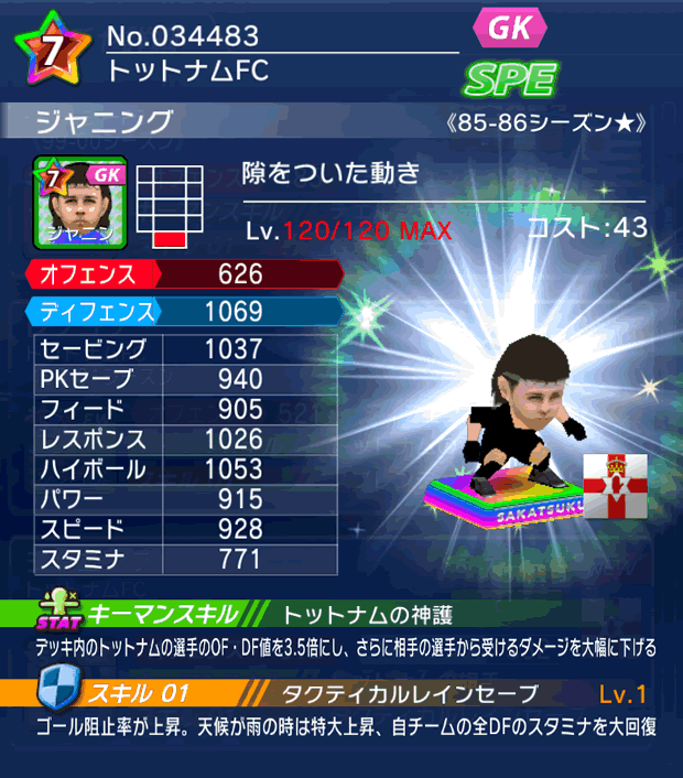 No.34483 ジャニング【85-86LL★】