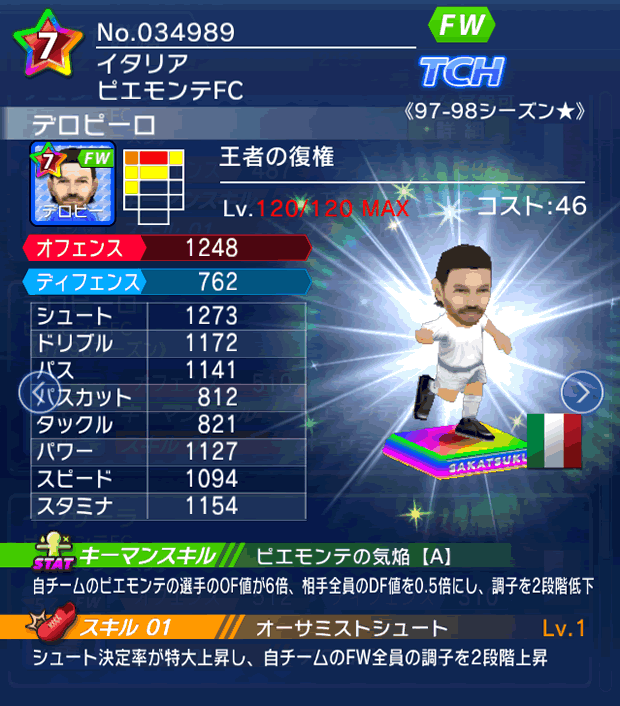 No.34989　デロピーロ【97-98G★】