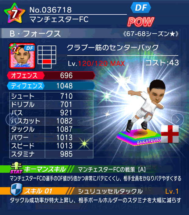 No.36718 B・フォークス【67-68LL★】