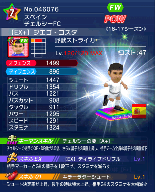No.46076　ジエゴ・コスタ【16-17Ex】