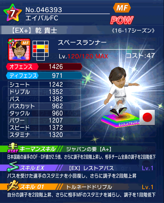 No.46393　乾貴士【16-17Ex】