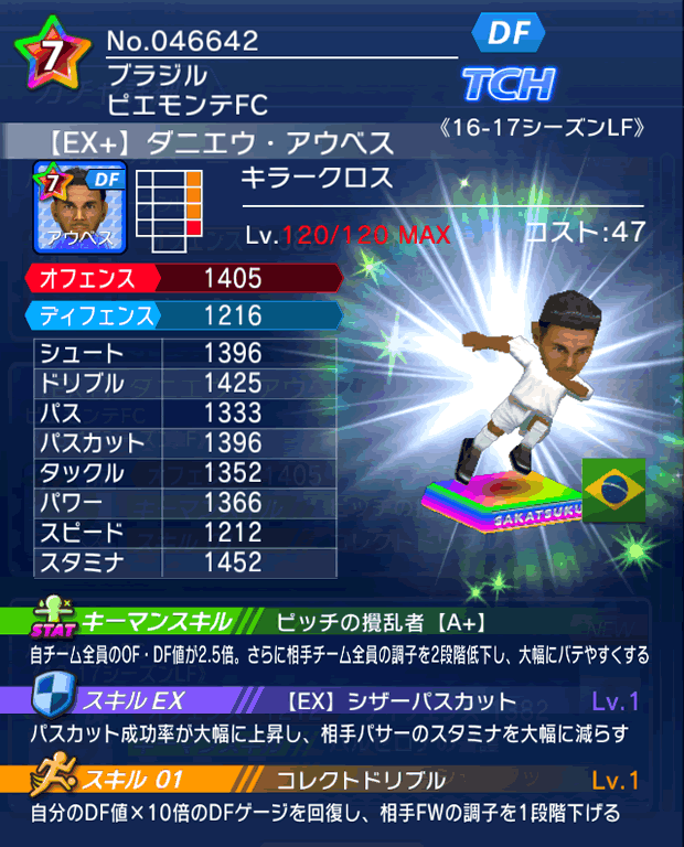 No.46642　ダニエウ・アウベス【16-17LFEx】