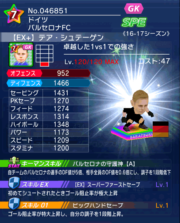 No.46851 テア・シュテーゲン【16-17Ex】